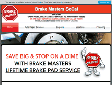 Tablet Screenshot of brakemasterssocal.com